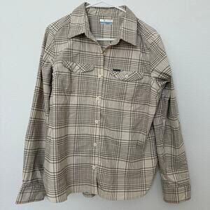 Columbia Women's Silver‎ Ridge Long Sleeve Plaid Flannel Truffle Large